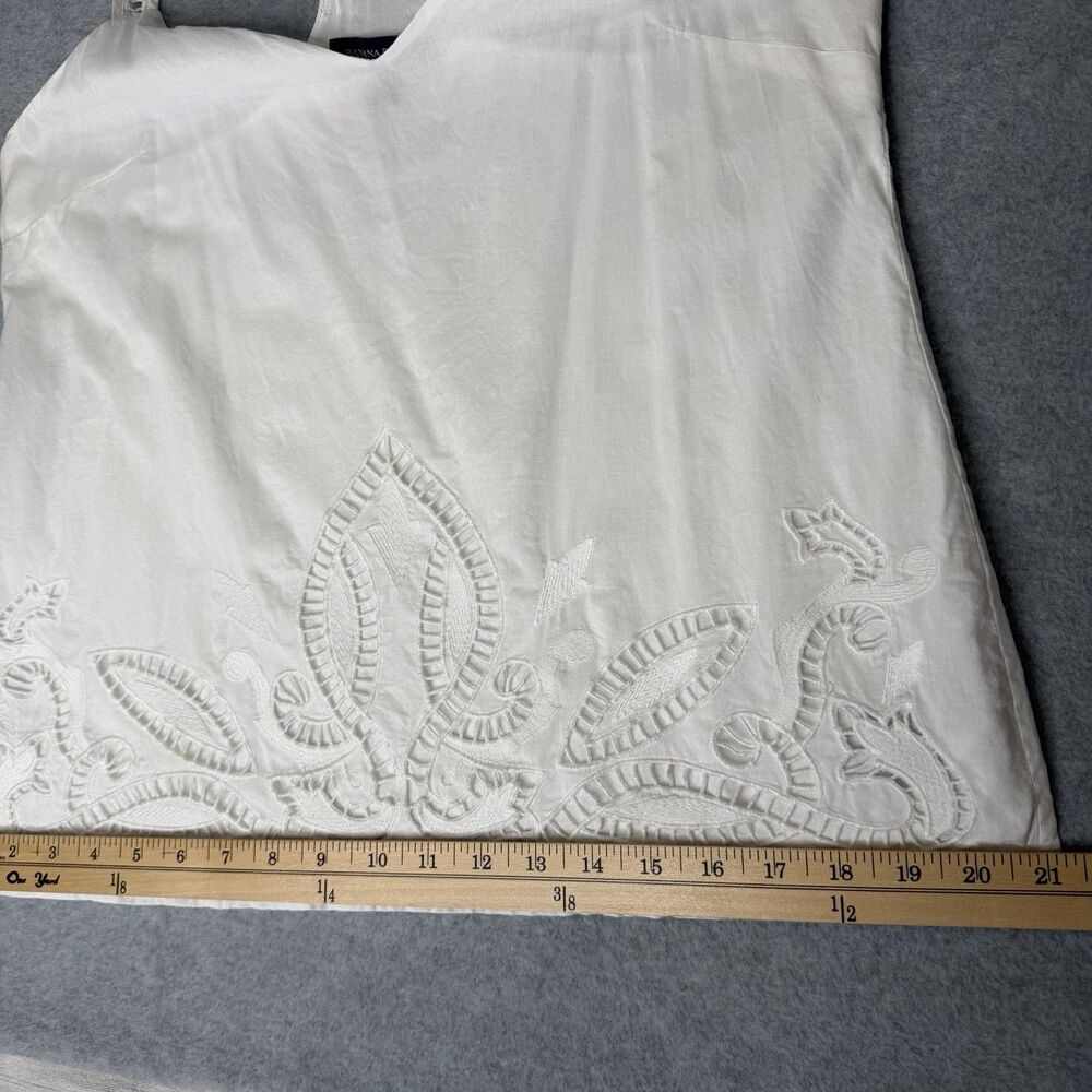 Banana Republic White Cut Out Embroidered Cami Size Small 100% Cotton Preppy - Picture 11 of 13